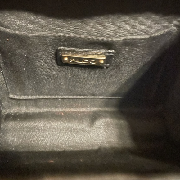 ALDO gold and black acrylic clutch evening handbag - Picture 2 of 4